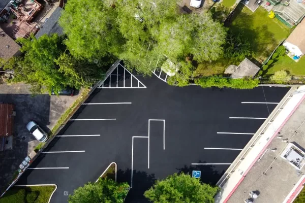 Parking lot line painting