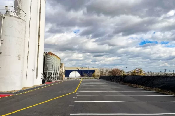 Professional parking lot line painting