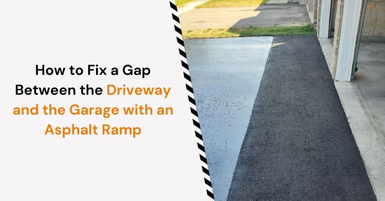 asphalt ramp for driveway gap