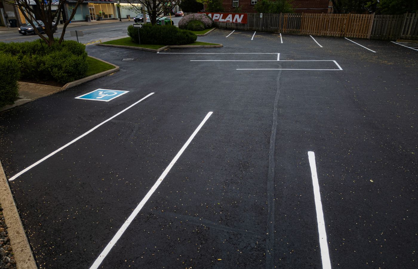 commercial parking lot pothole damage