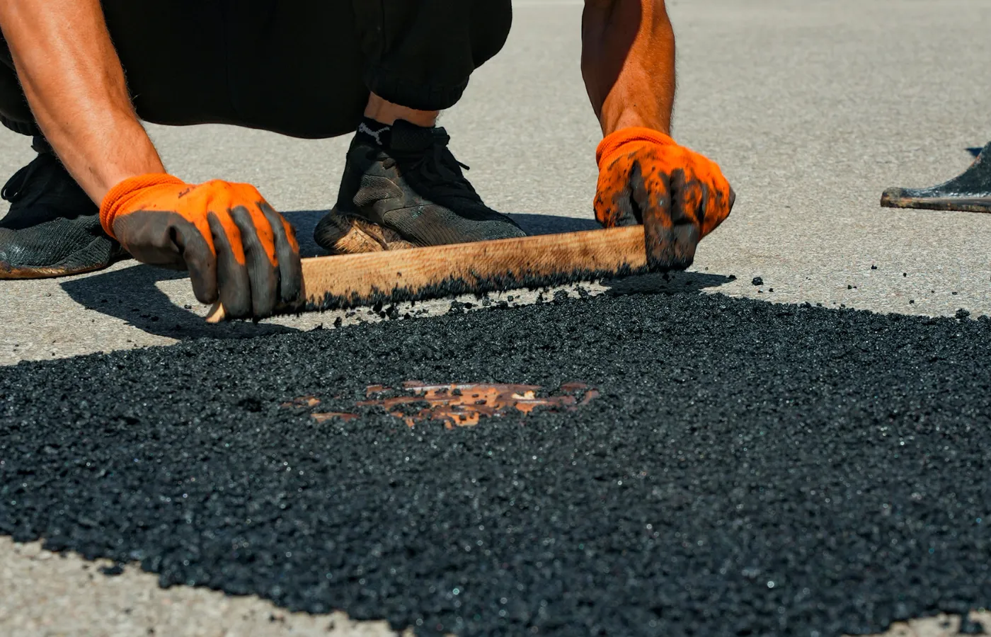 diy pothole repair driveway steps