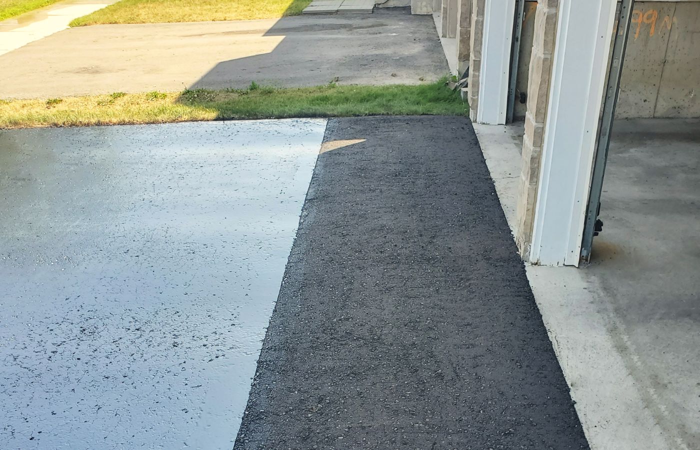 fix driveway gap with asphalt ramp