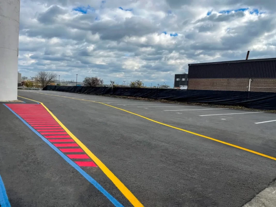 high visibility industrial crosswalk painting