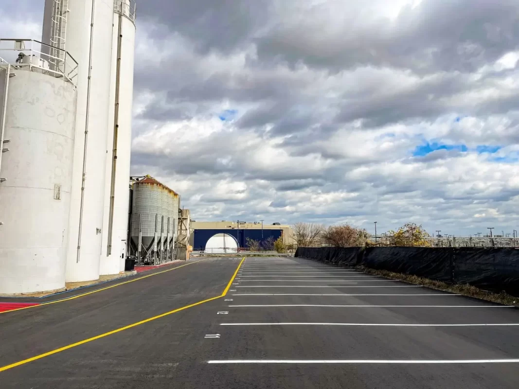 industrial park large scale line painting