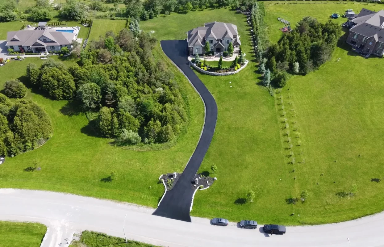 new driveway with oil based sealer