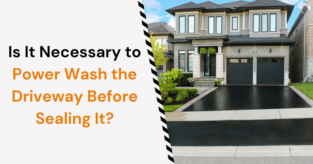 power wash driveway before sealing gta